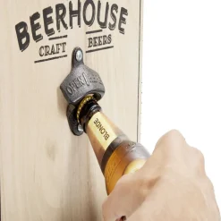 Gifi Verres à bière 50cl x2 avec support décapsuleur et 2 sous verres| Vaisselle Et Accessoires De Table