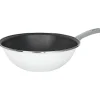 Cuisson<Gifi Wok acier émaillé noir et blanc Ø28cm